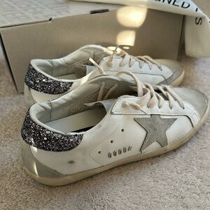 Golden Goose Super Star Classic with Glitter Heel - Size 38